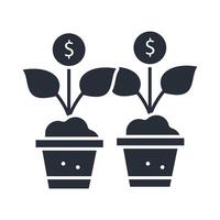 Investment icon. .Editable stroke.linear style sign for use web design,logo.Symbol illustration. vector