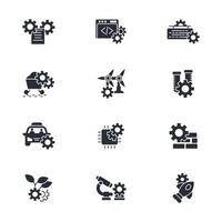 Engineering icon set..Editable stroke.linear style sign for use web design,logo.Symbol illustration. vector