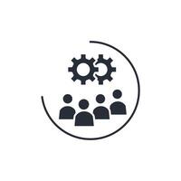 teamwork icon. .Editable stroke.linear style sign for use web design,logo.Symbol illustration. vector