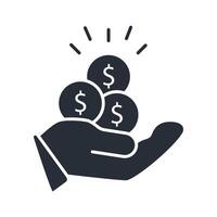 Dividend icon. .Editable stroke.linear style sign for use web design,logo.Symbol illustration. vector