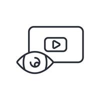 viewer icon. .Editable stroke.linear style sign for use web design,logo.Symbol illustration. vector