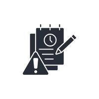 deadline icon. .Editable stroke.linear style sign for use web design,logo.Symbol illustration. vector