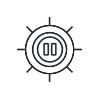 Pause icon. .Editable stroke.linear style sign for use web design,logo.Symbol illustration. vector
