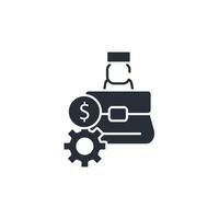 work icon. .Editable stroke.linear style sign for use web design,logo.Symbol illustration. vector