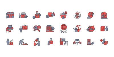 Work icon set..Editable stroke.linear style sign for use web design,logo.Symbol illustration. vector