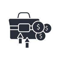portfolio icon. .Editable stroke.linear style sign for use web design,logo.Symbol illustration. vector