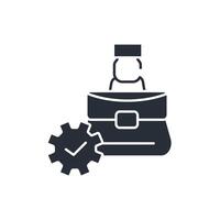 briefcase icon. .Editable stroke.linear style sign for use web design,logo.Symbol illustration. vector