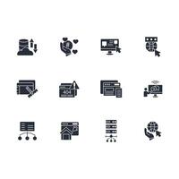 Website icon set..Editable stroke.linear style sign for use web design,logo.Symbol illustration. vector