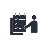 Task icon. .Editable stroke.linear style sign for use web design,logo.Symbol illustration. vector