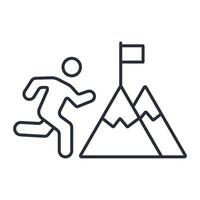 ambitions icon. .Editable stroke.linear style sign for use web design,logo.Symbol illustration. vector