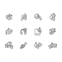 music icon. .Editable stroke.linear style sign for use web design,logo.Symbol illustration. vector