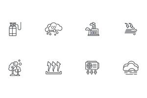 Air icon set..Editable stroke.linear style sign for use web design,logo.Symbol illustration. vector