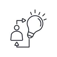 creativity icon. .Editable stroke.linear style sign for use web design,logo.Symbol illustration. vector