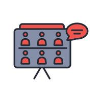 online workshop icon. .Editable stroke.linear style sign for use web design,logo.Symbol illustration. vector