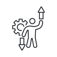 flexibility icon. .Editable stroke.linear style sign for use web design,logo.Symbol illustration. vector