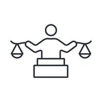 integrity icon. .Editable stroke.linear style sign for use web design,logo.Symbol illustration. vector