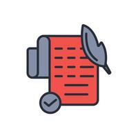 Briefing icon. .Editable stroke.linear style sign for use web design,logo.Symbol illustration. vector