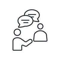 communication icon. .Editable stroke.linear style sign for use web design,logo.Symbol illustration. vector