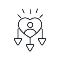 decision icon. .Editable stroke.linear style sign for use web design,logo.Symbol illustration. vector