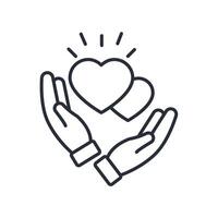 kindness icon. .Editable stroke.linear style sign for use web design,logo.Symbol illustration. vector