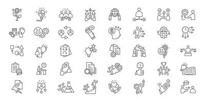 Soft skills icon set..Editable stroke.linear style sign for use web design,logo.Symbol illustration. vector