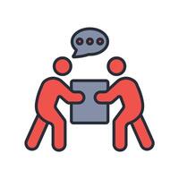 mentoring icon. .Editable stroke.linear style sign for use web design,logo.Symbol illustration. vector