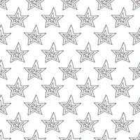 Seamless pattern with cute stars doodle for decorative print, wrapping paper, greeting cards, wallpaper and fabric vector