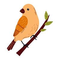 Spring birds single element. Spring singing birds. birds for postcards and t-shirts. vector