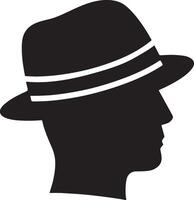 Customizable Hat Head Silhouette Files for Your Projects vector