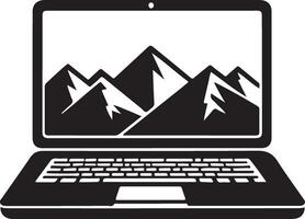 Explore Unique Laptop Graphic Illustrations for Design Needs vector