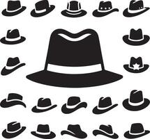 High Quality Hat Head Silhouette Design for Graphic Use vector