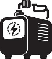 Beautiful Generator Silhouette Design for Engaging Presentation Materials vector