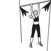 High-Resolution Gym Person Outline Silhouette Design for Websites vector