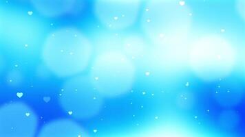 Blue background with hearts and stars video