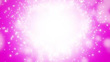 A pink background with a heart shape in the center video