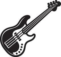 Bass Guitar Silhouette Graphic for Musicians and Artists vector