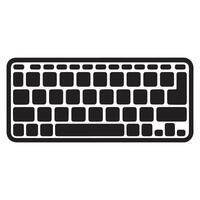 Professional Keyboard Silhouette Illustration for Projects vector