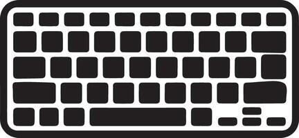 Creative Computer Keyboard Silhouette Art Collection vector