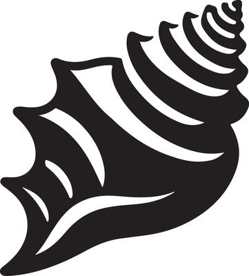 Stunning Conch Shell Silhouette Design