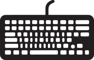 Clean and Modern Keyboard Silhouette Image vector