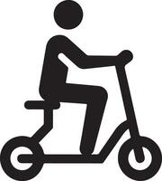 Electric Scooter Silhouette Art for Web Usage vector
