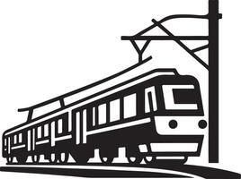 Train Railway Silhouette for Graphic Projects vector