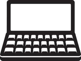 Stunning Computer Silhouette Symbol for Projects vector