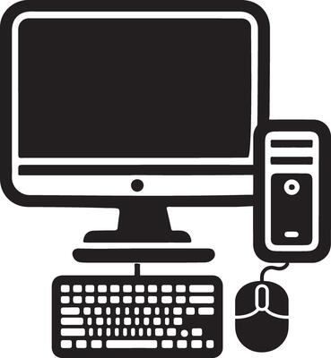Versatile Computer Silhouette for Designers