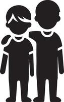 Eye Catching Brother Icon for Print and Web vector