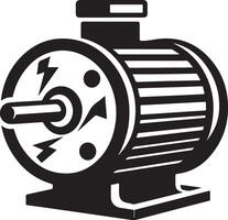 Versatile Electric Motor Silhouette for Creative Use vector