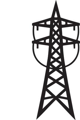 Versatile Electric Pylon Silhouette Image Collection