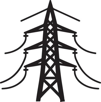 High Quality Electric Pylon Silhouette Design