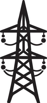 Eye Catching Electric Pylon Silhouette Graphics
