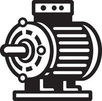 Dynamic Electric Motor Silhouette Image for Projects vector